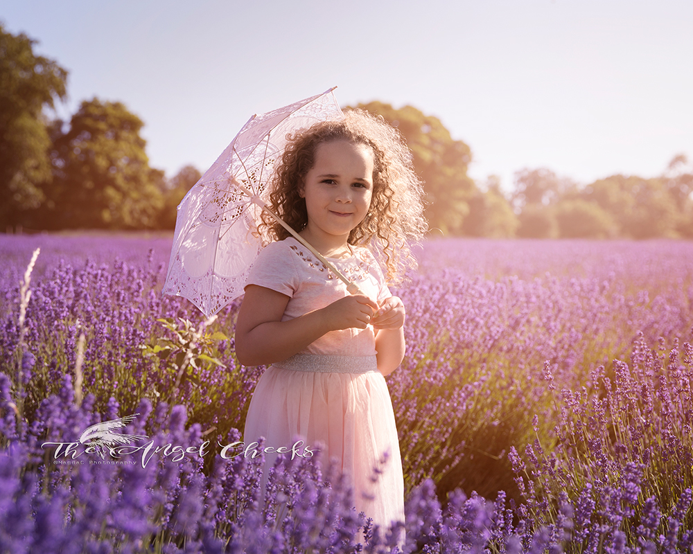 fine art child photographer High Wycombe portraits girl in lavender fields