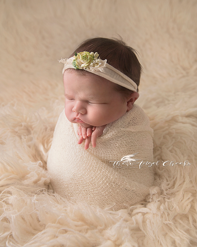 moody baby girl newborn potato sack High Wycombe Photographer