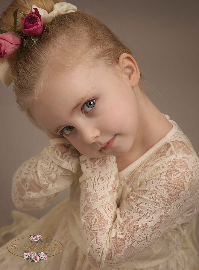 girl in creamy dress