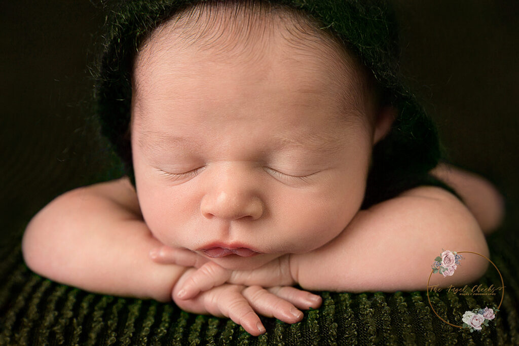 newborn baby boy green
